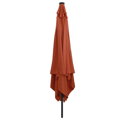 Tuinparasol Terracotta 295 x 295 x 245 cm Polyester en staal