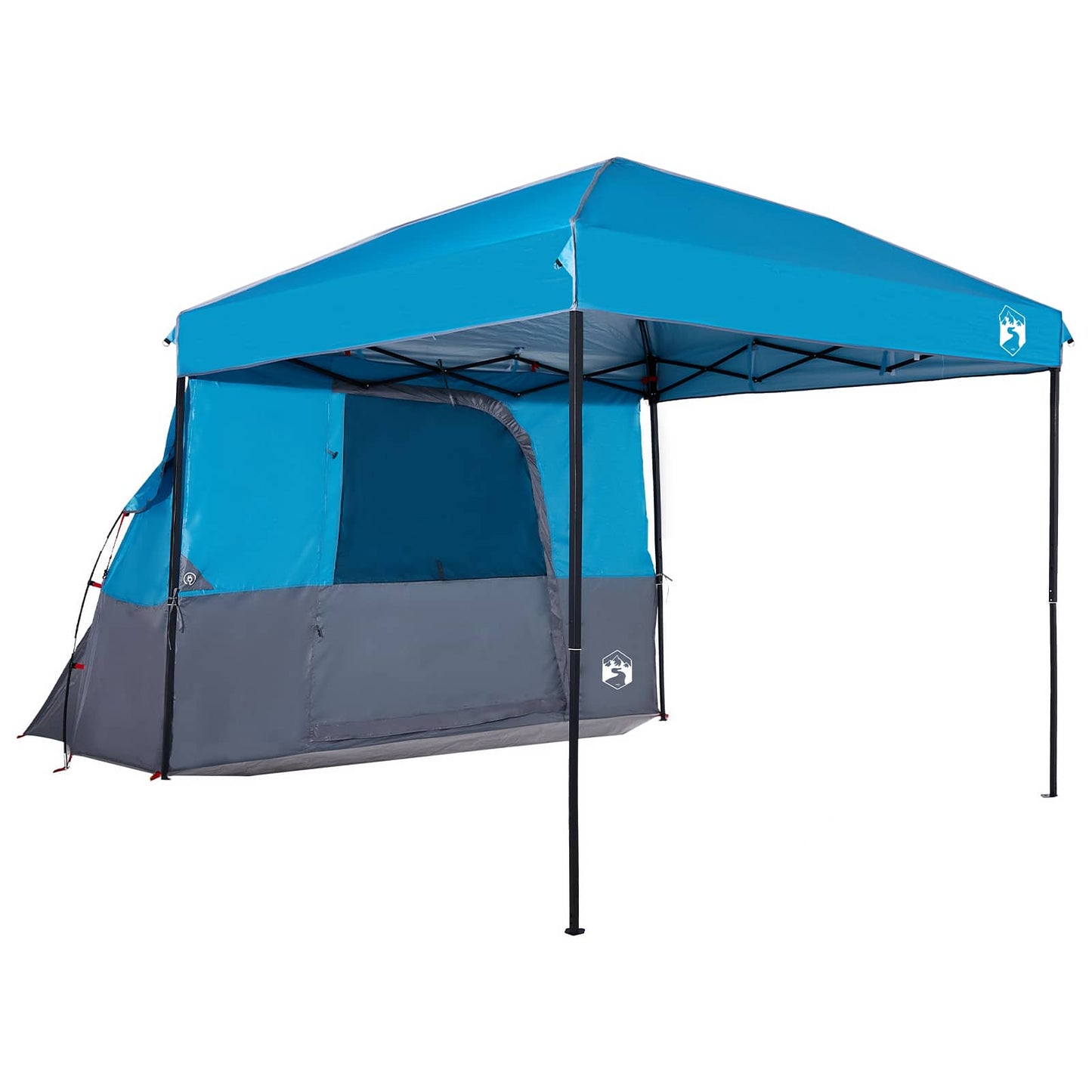 Camping Tent Set met dak met opslag 2 pcs Blauw Taffeta en Stof