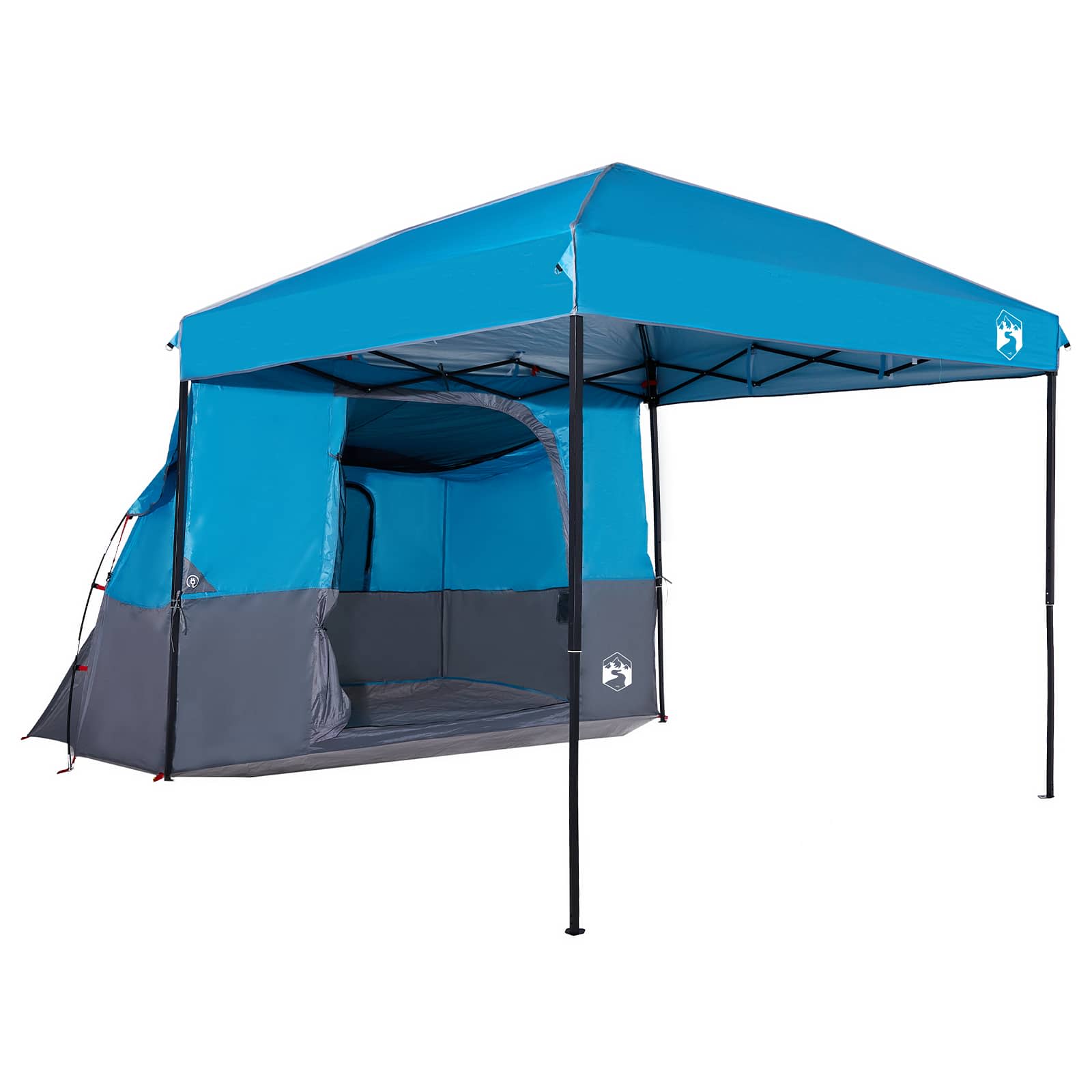 Camping Tent Set met dak met opslag 2 pcs Blauw Taffeta en Stof