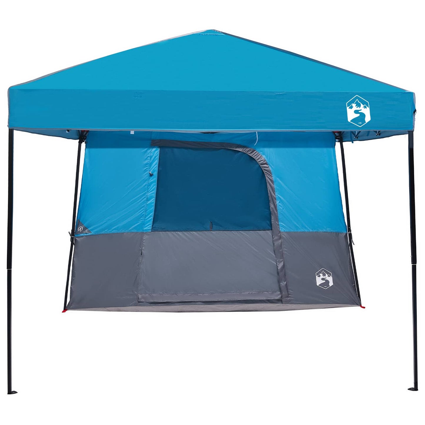Camping Tent Set met dak met opslag 2 pcs Blauw Taffeta en Stof
