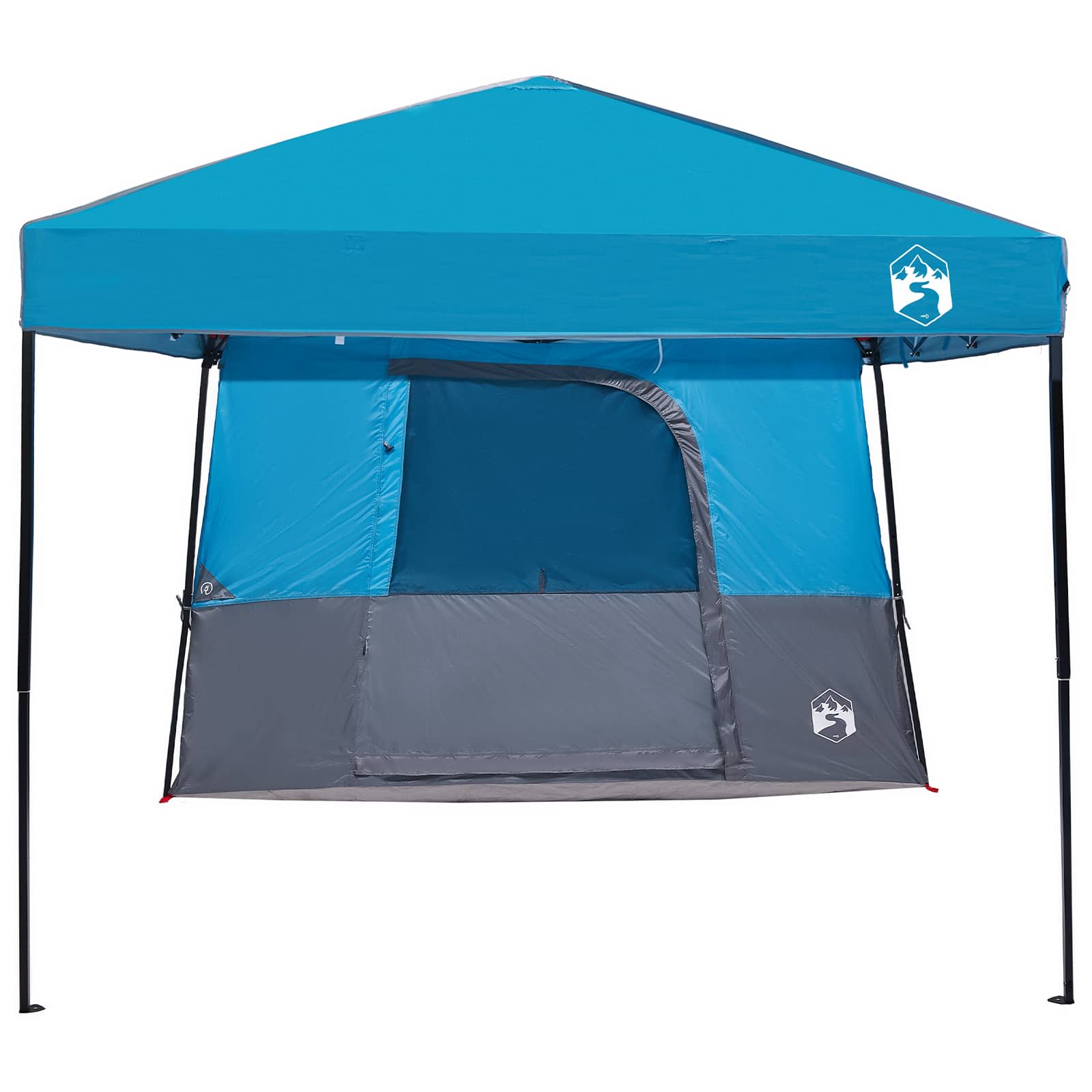 Camping Tent Set met dak met opslag 2 pcs Blauw Taffeta en Stof