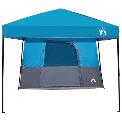 Camping Tent Set met dak met opslag 2 pcs Blauw Taffeta en Stof
