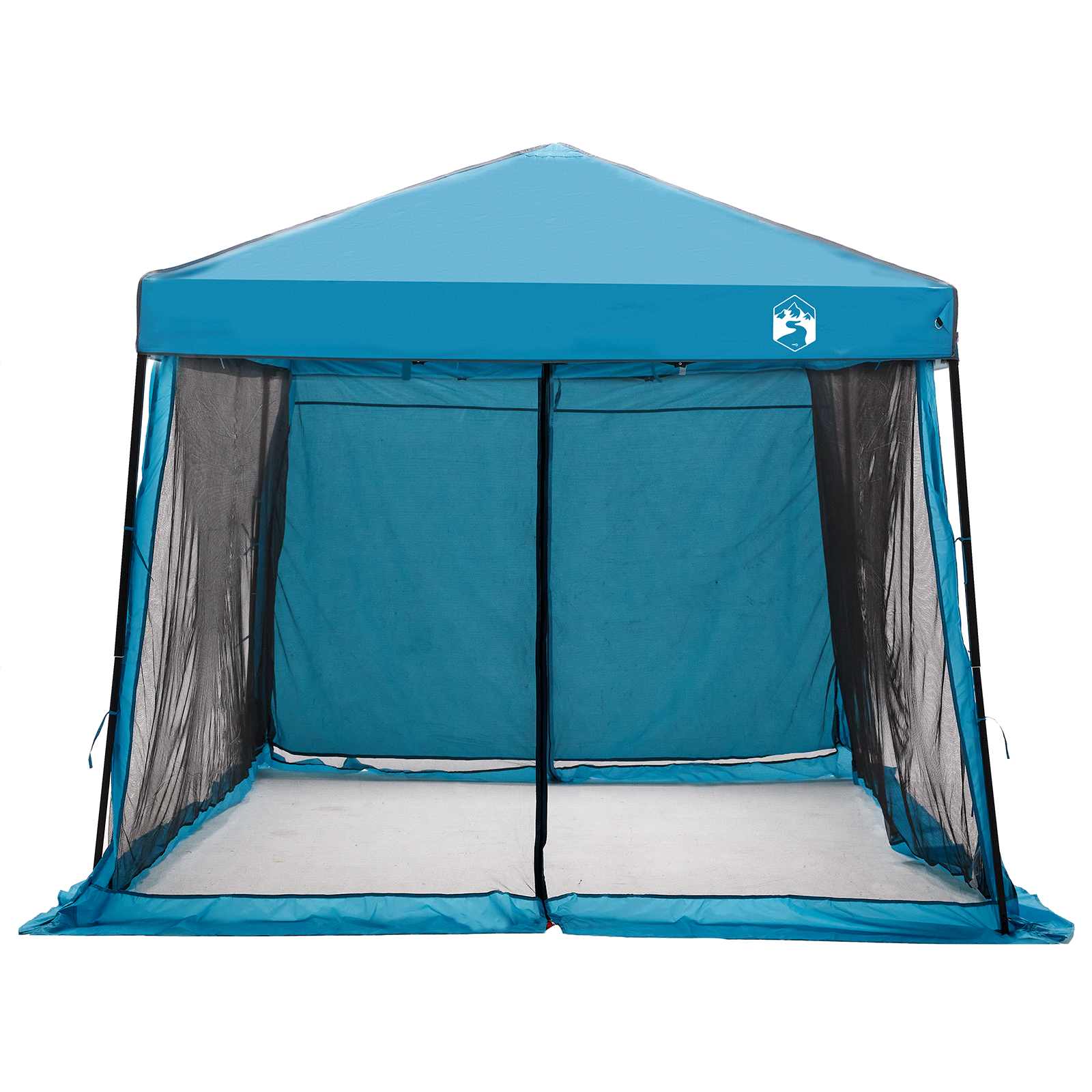 Camping Tent Set met dak met opslag 2 pcs Blauw Taffeta en Stof