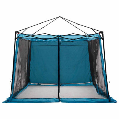 Camping Tent Set met dak met opslag 2 pcs Blauw Taffeta en Stof