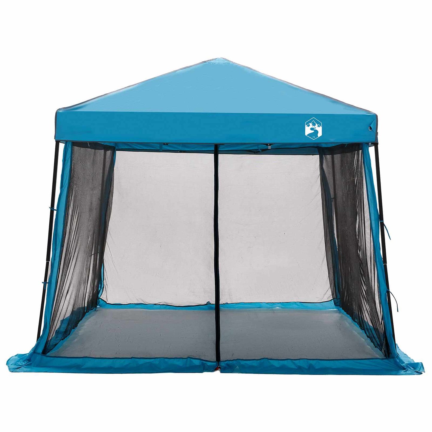 Camping Tent Set met dak met opslag 2 pcs Blauw Taffeta en Stof