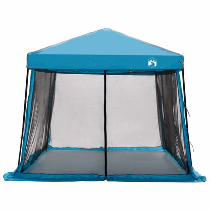 Camping Tent Set met dak met opslag 2 pcs Blauw Taffeta en Stof