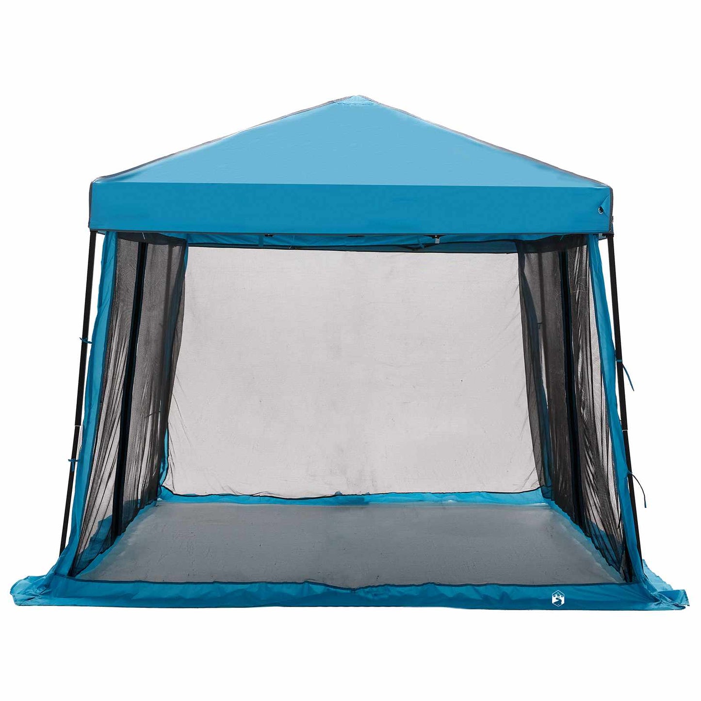 Camping Tent Set met dak met opslag 2 pcs Blauw Taffeta en Stof