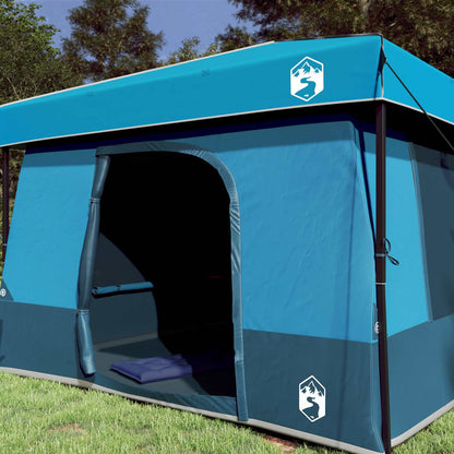 Camping Tent Set met dak met opslag 2 pcs Blauw Taffeta en Stof