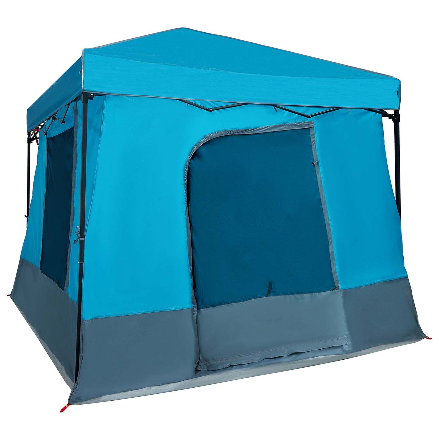 Camping Tent Set met dak met opslag 2 pcs Blauw Taffeta en Stof