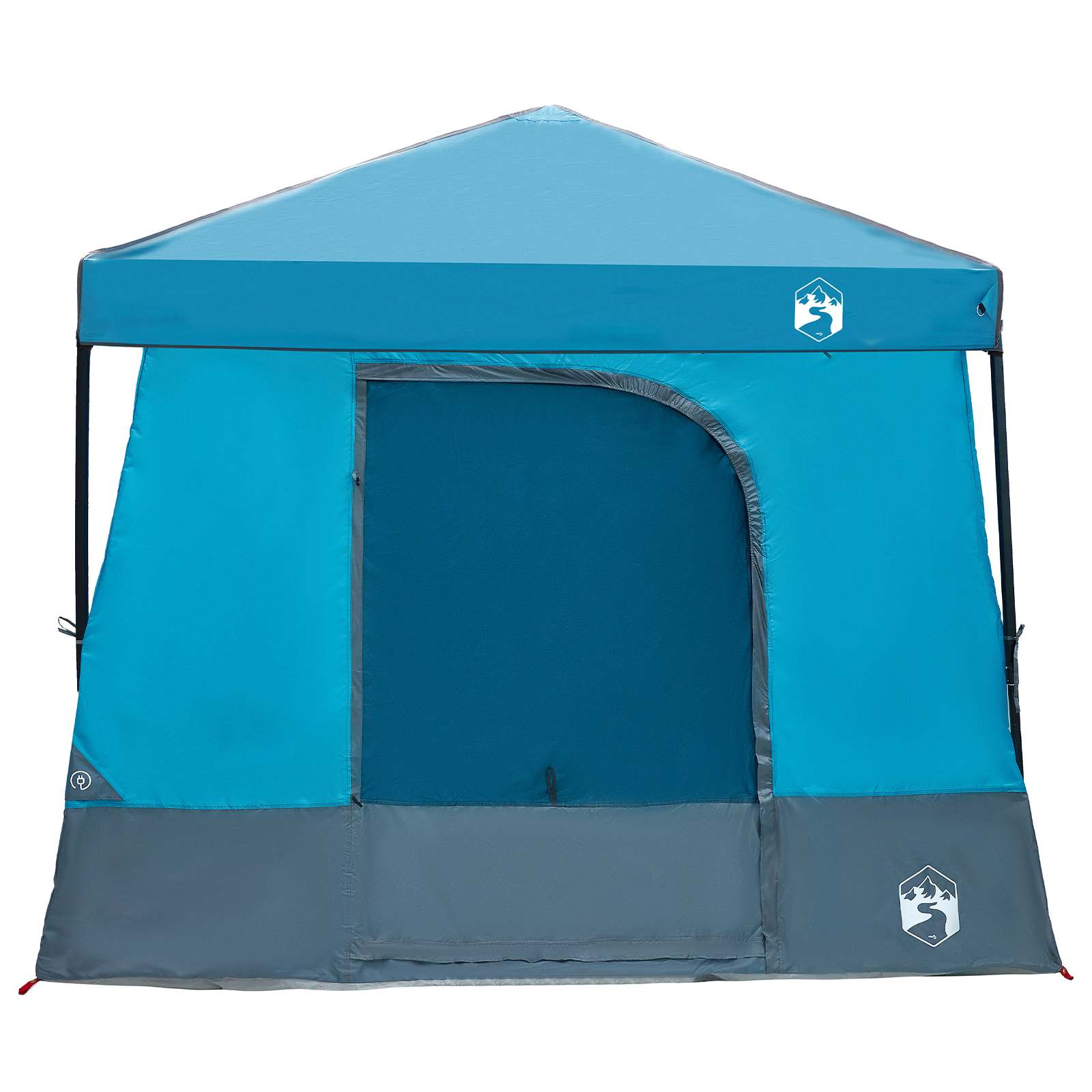 Camping Tent Set met dak met opslag 2 pcs Blauw Taffeta en Stof
