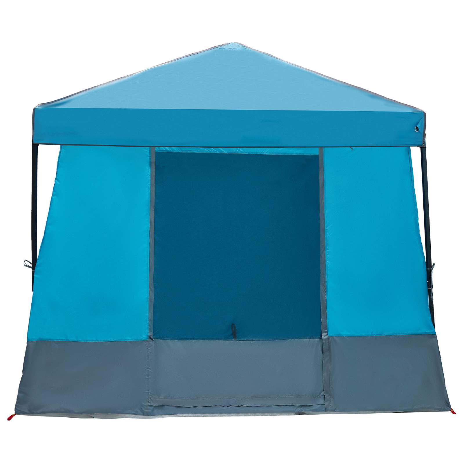 Camping Tent Set met dak met opslag 2 pcs Blauw Taffeta en Stof