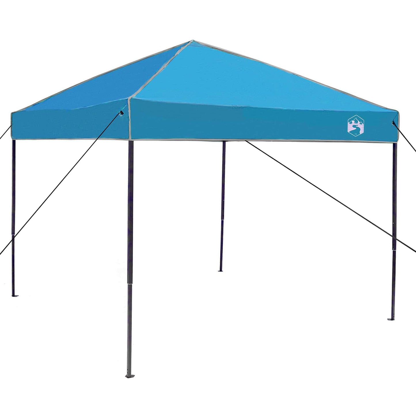 Camping Tent Set met dak met opslag 2 pcs Blauw Taffeta en Stof