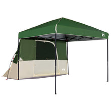 Camping Tent Set met dak met opslag 2 pcs Groen Taffeta en Stof