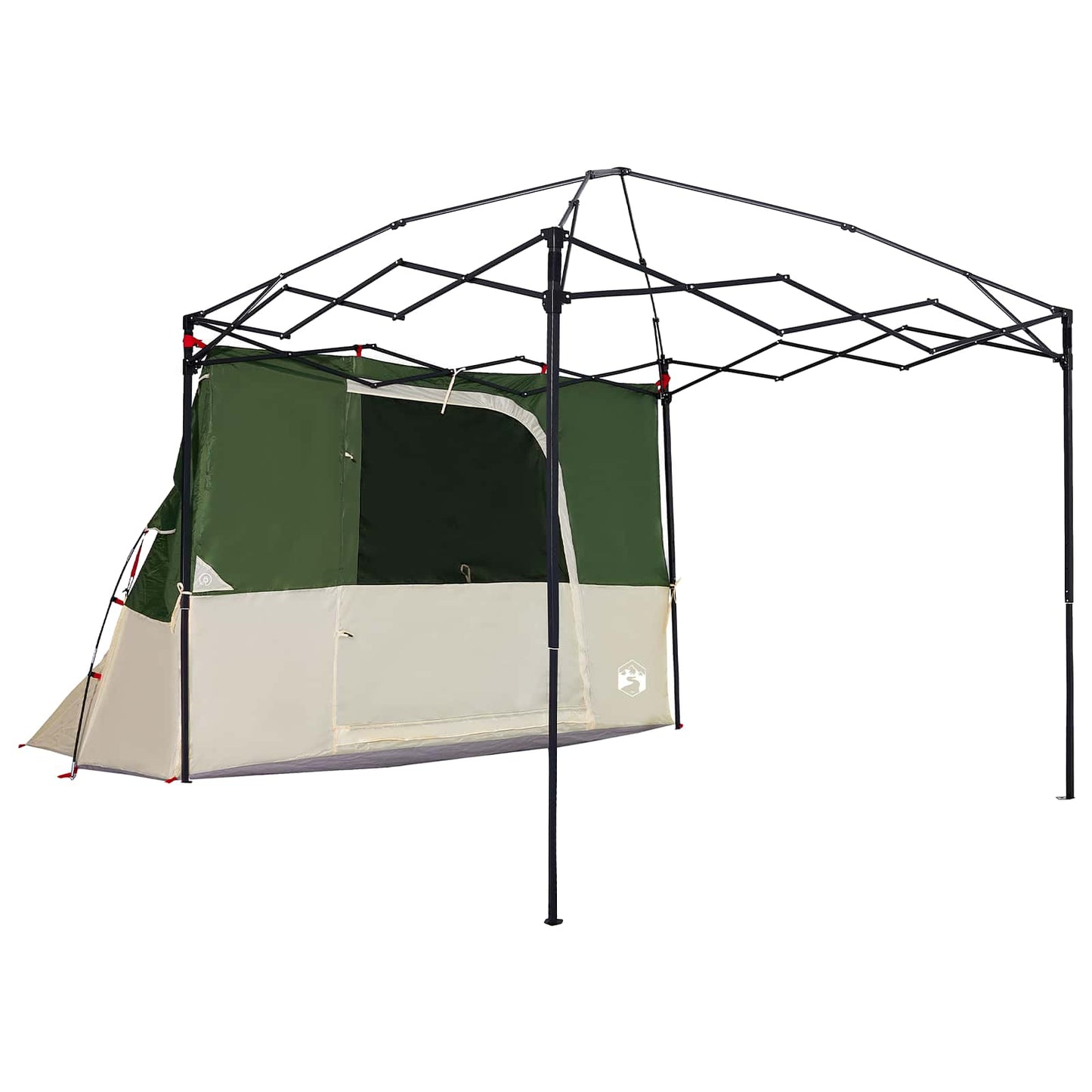Camping Tent Set met dak met opslag 2 pcs Groen Taffeta en Stof