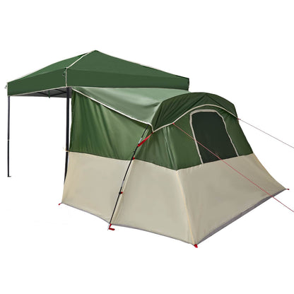Camping Tent Set met dak met opslag 2 pcs Groen Taffeta en Stof