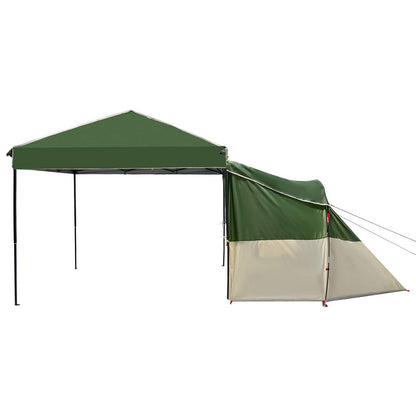 Camping Tent Set met dak met opslag 2 pcs Groen Taffeta en Stof