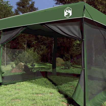 Camping Tent Set met dak met opslag 2 pcs Groen Taffeta en Stof