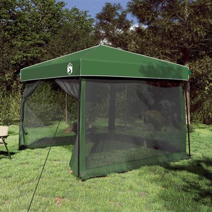 Camping Tent Set met dak met opslag 2 pcs Groen Taffeta en Stof