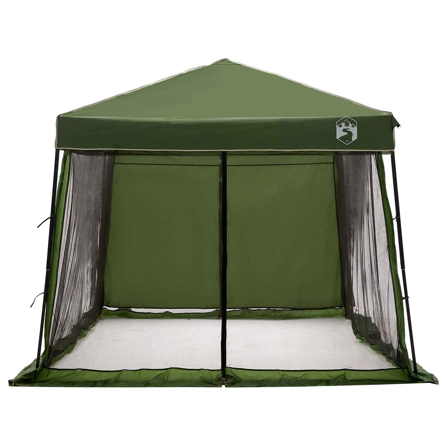 Camping Tent Set met dak met opslag 2 pcs Groen Taffeta en Stof