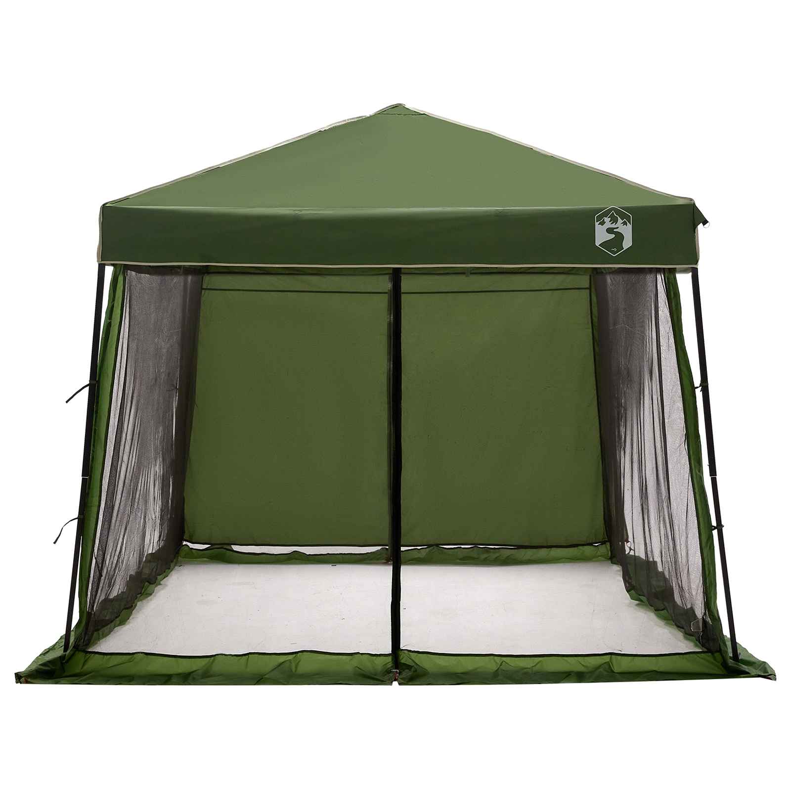 Camping Tent Set met dak met opslag 2 pcs Groen Taffeta en Stof