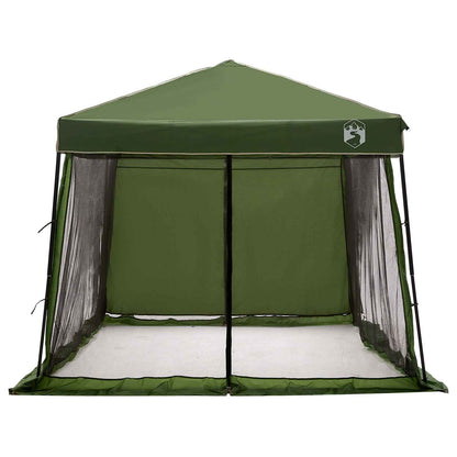 Camping Tent Set met dak met opslag 2 pcs Groen Taffeta en Stof