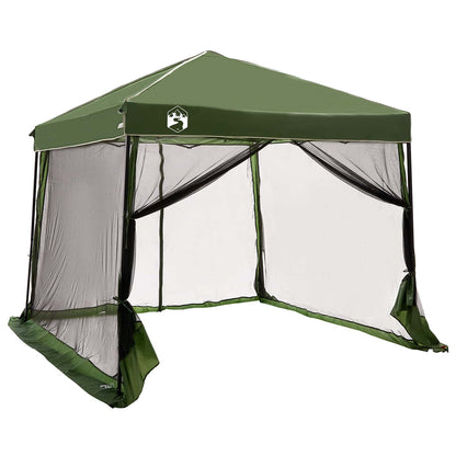 Camping Tent Set met dak met opslag 2 pcs Groen Taffeta en Stof