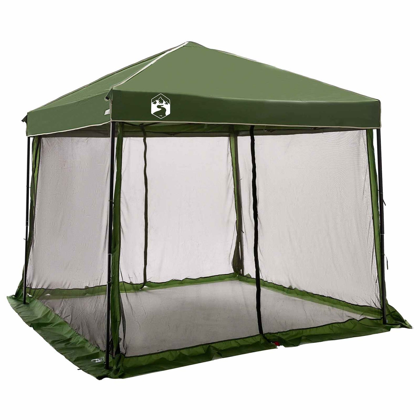 Camping Tent Set met dak met opslag 2 pcs Groen Taffeta en Stof