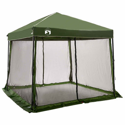 Camping Tent Set met dak met opslag 2 pcs Groen Taffeta en Stof