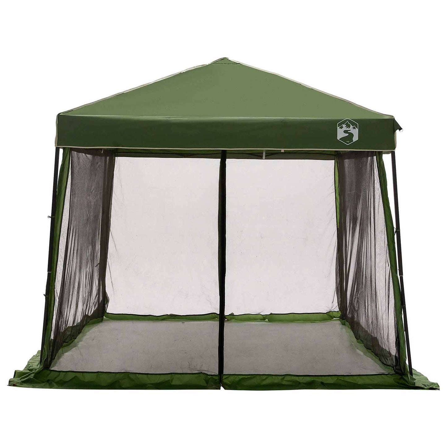 Camping Tent Set met dak met opslag 2 pcs Groen Taffeta en Stof