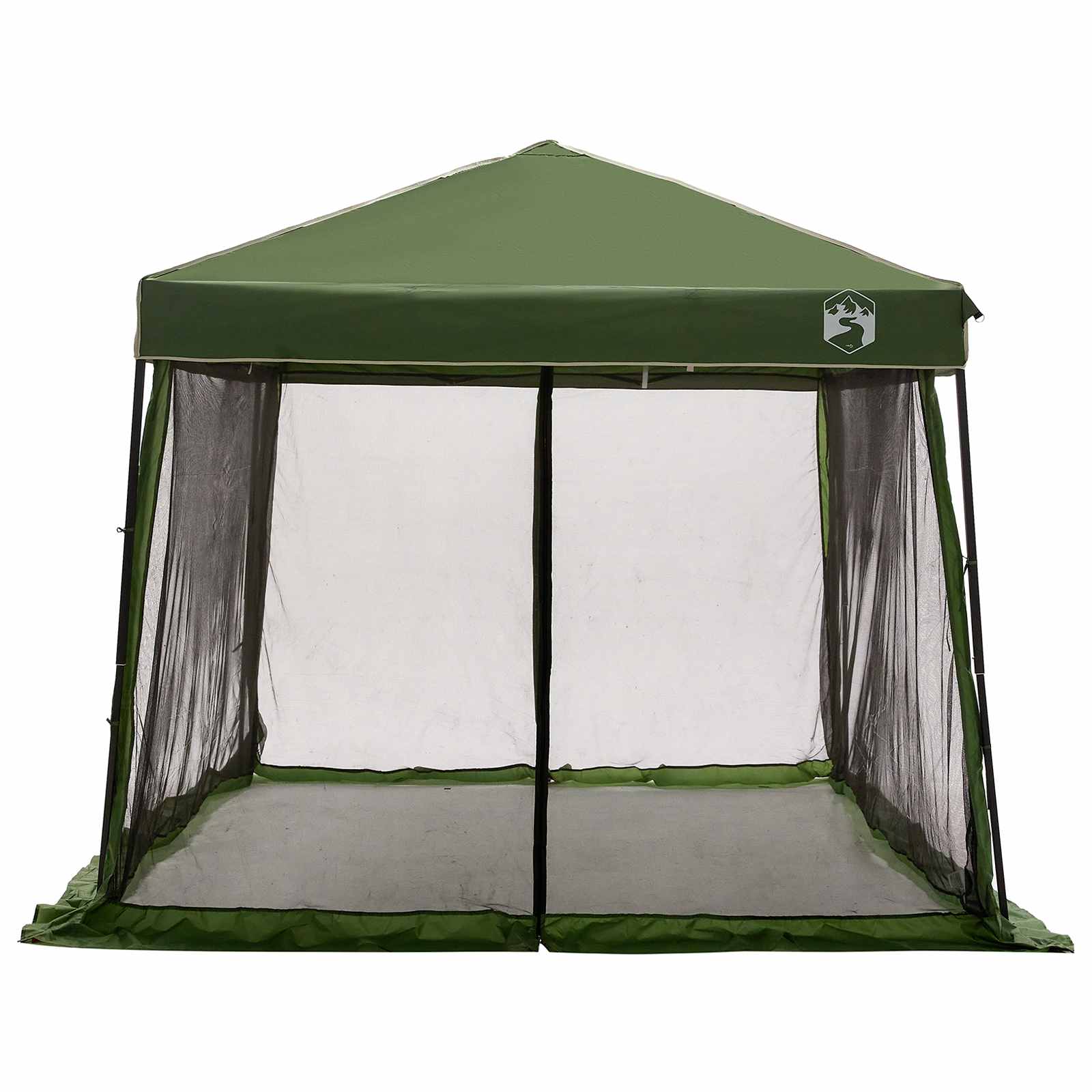 Camping Tent Set met dak met opslag 2 pcs Groen Taffeta en Stof