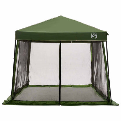 Camping Tent Set met dak met opslag 2 pcs Groen Taffeta en Stof