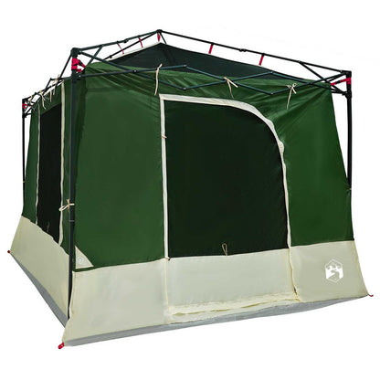 Camping Tent Set met dak met opslag 2 pcs Groen Taffeta en Stof