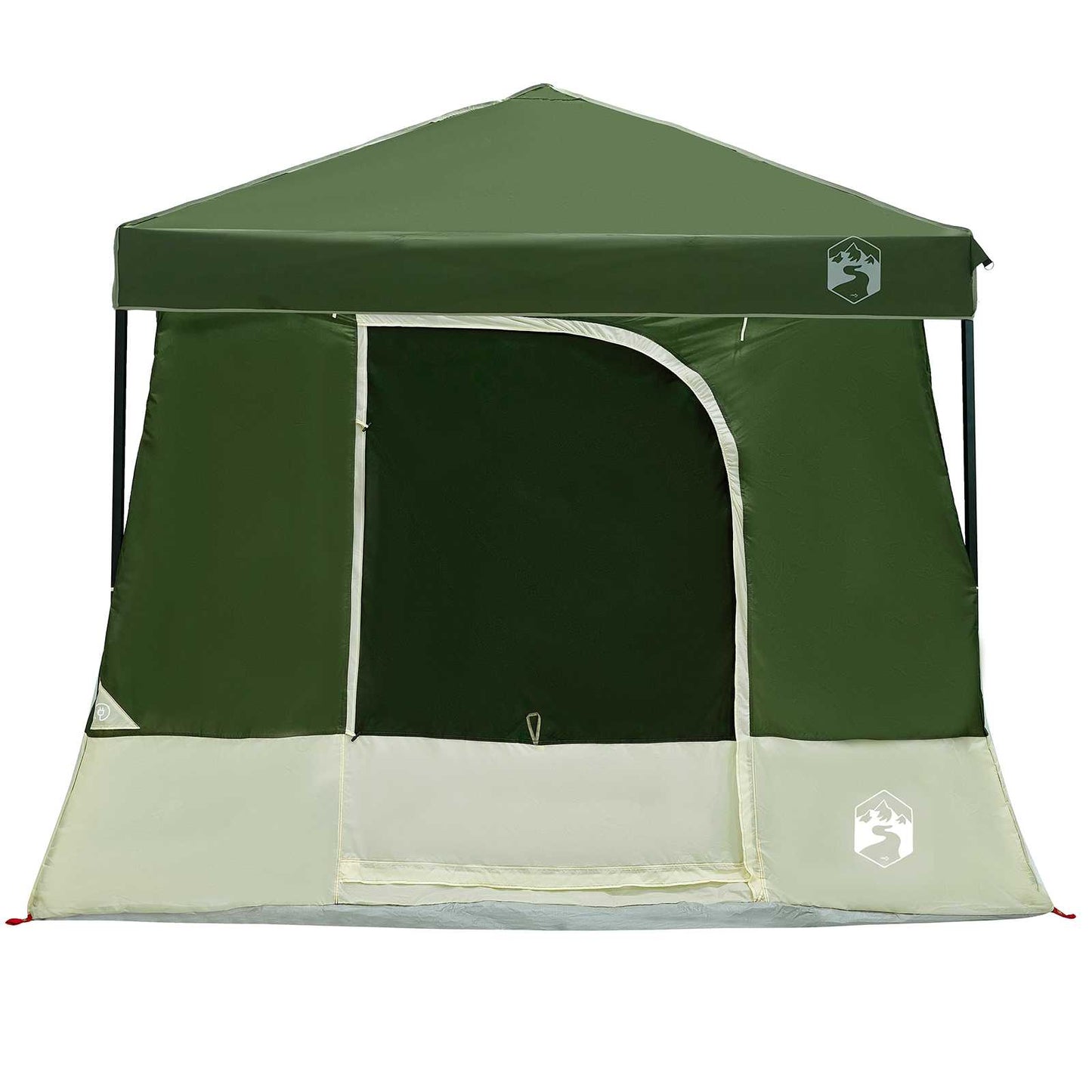 Camping Tent Set met dak met opslag 2 pcs Groen Taffeta en Stof