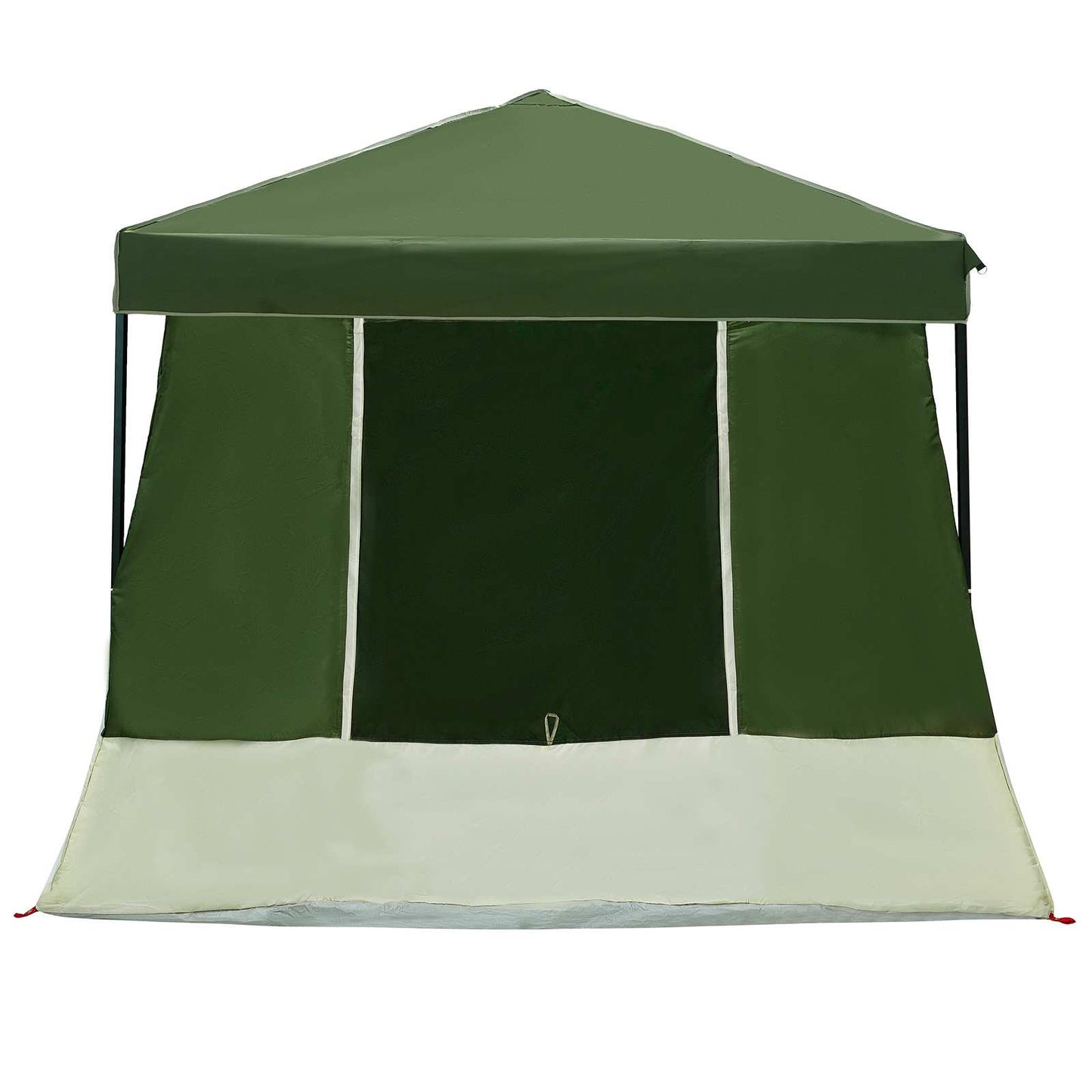 Camping Tent Set met dak met opslag 2 pcs Groen Taffeta en Stof