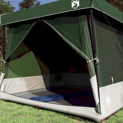 Camping Tent Set met dak met opslag 2 pcs Groen Taffeta en Stof