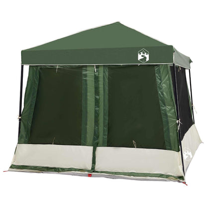 Camping Tent Set met dak met opslag 2 pcs Groen Taffeta en Stof
