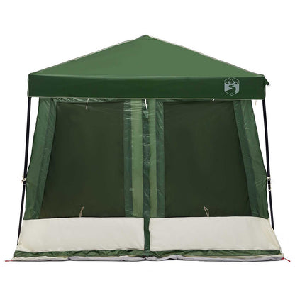 Camping Tent Set met dak met opslag 2 pcs Groen Taffeta en Stof