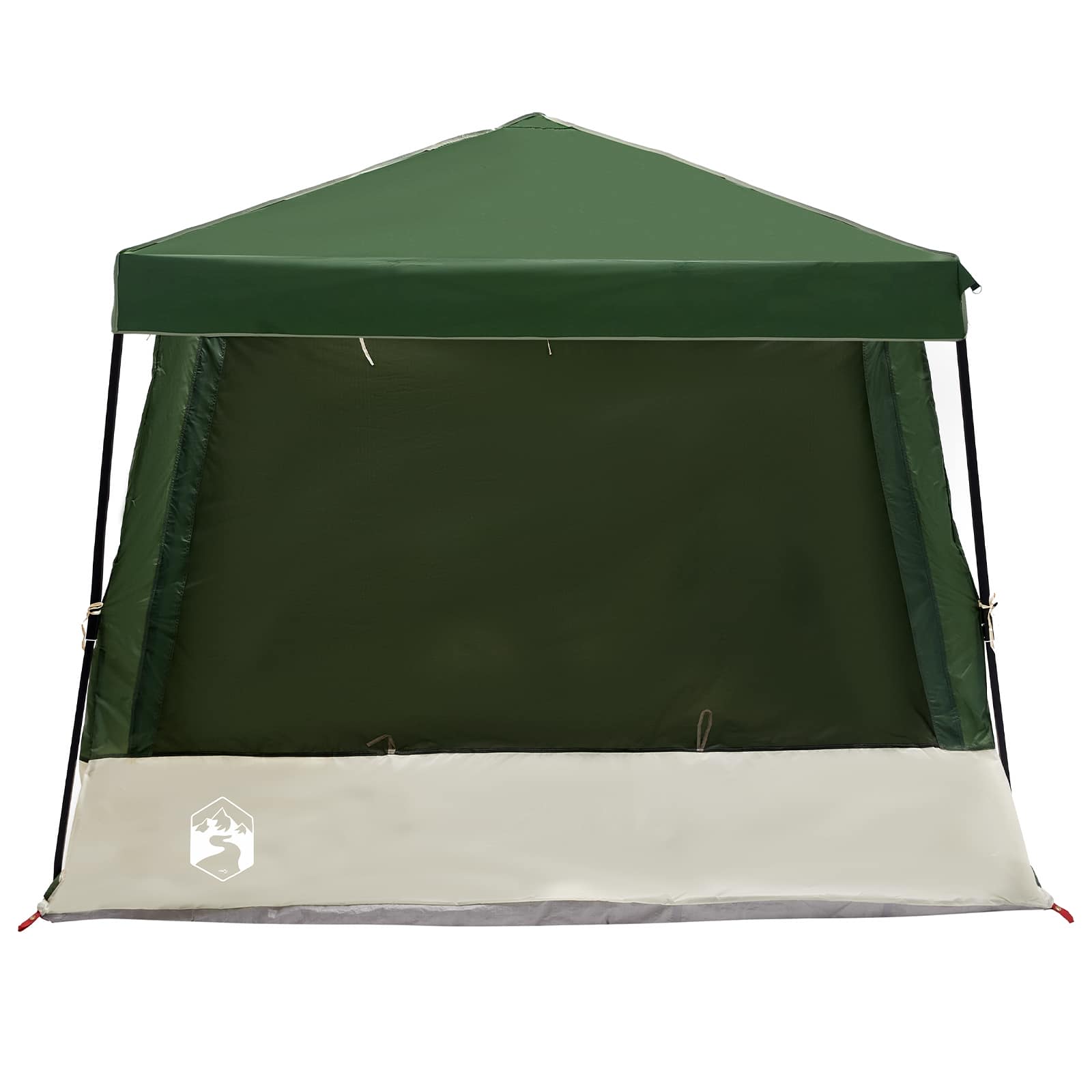 Camping Tent Set met dak met opslag 2 pcs Groen Taffeta en Stof