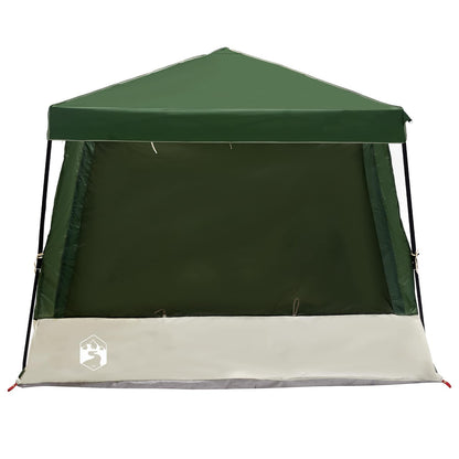Camping Tent Set met dak met opslag 2 pcs Groen Taffeta en Stof