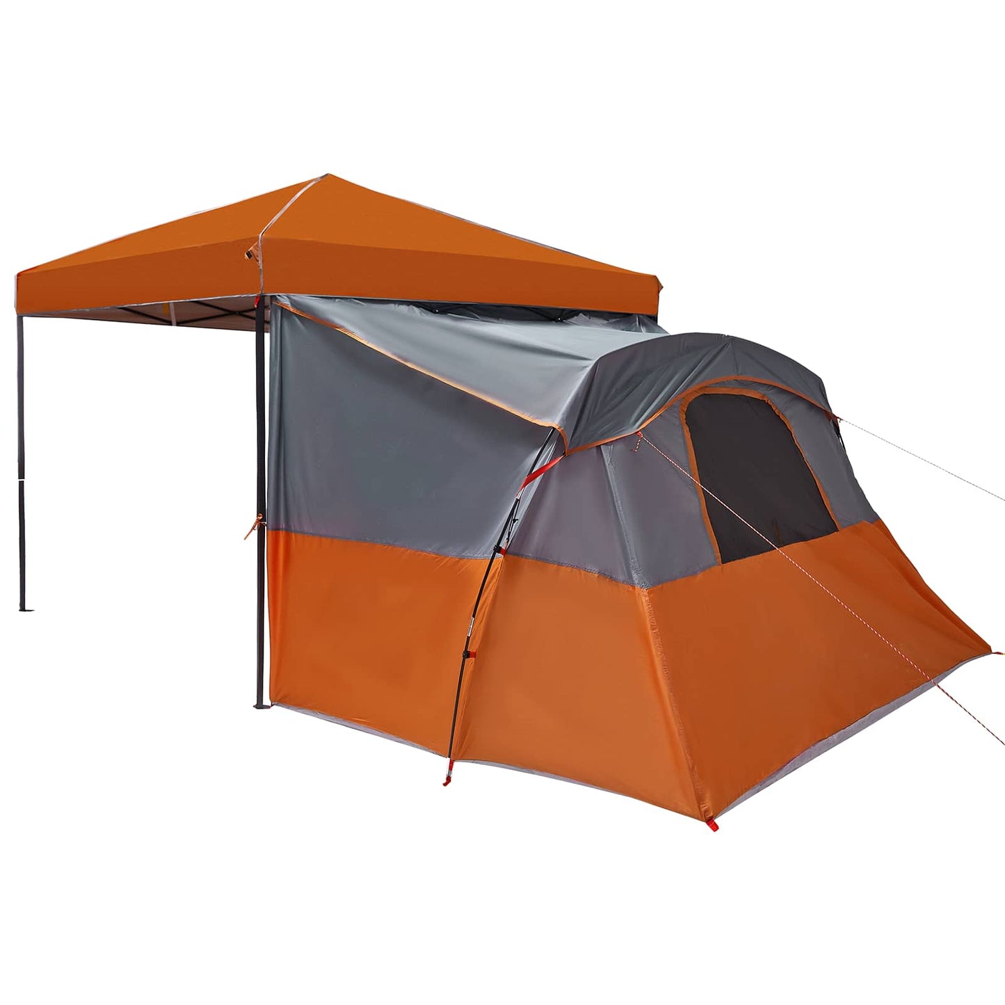 Camping Tent Set met dak 2 pcs Oranje Taffeta en Stof