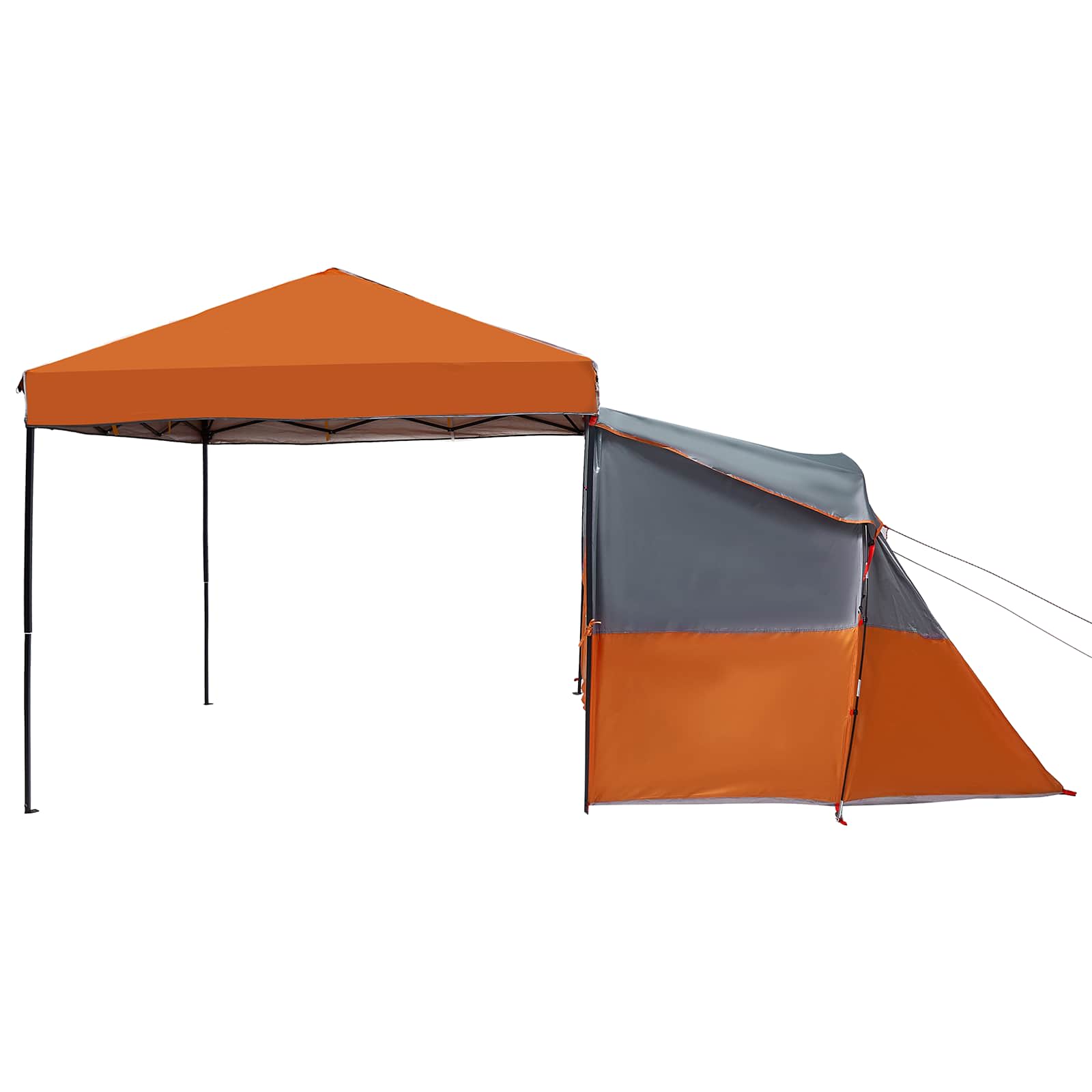 Camping Tent Set met dak 2 pcs Oranje Taffeta en Stof