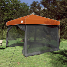 Camping Tent Set met dak 2 pcs Grijs en Oranje Taffeta en Stof