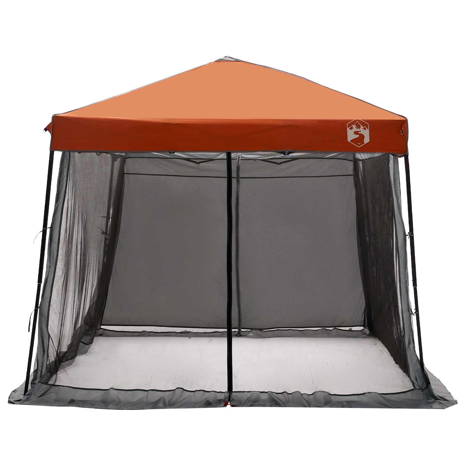 Camping Tent Set met dak 2 pcs Grijs en Oranje Taffeta en Stof