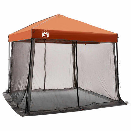 Camping Tent Set met dak 2 pcs Grijs en Oranje Taffeta en Stof