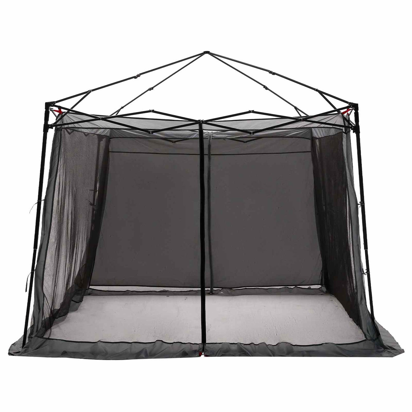 Camping Tent Set met dak 2 pcs Grijs en Oranje Taffeta en Stof