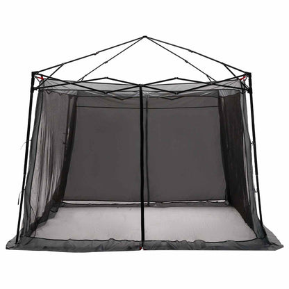 Camping Tent Set met dak 2 pcs Grijs en Oranje Taffeta en Stof