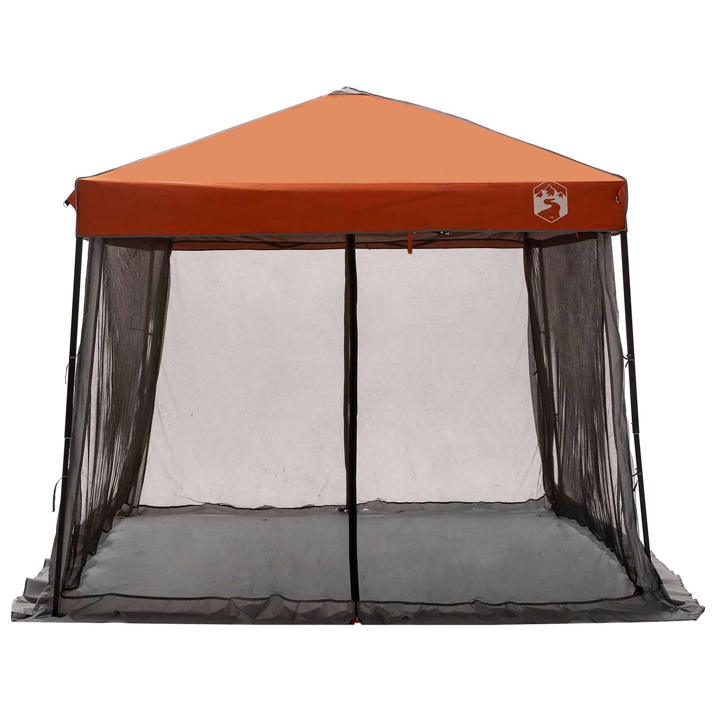 Camping Tent Set met dak 2 pcs Grijs en Oranje Taffeta en Stof