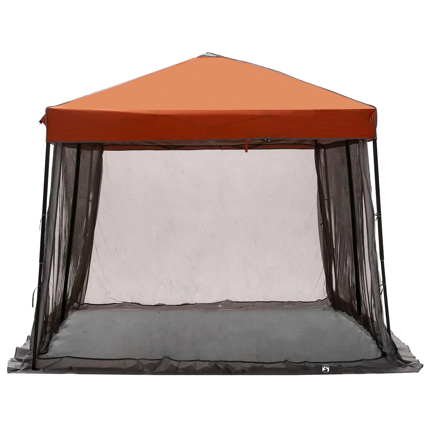 Camping Tent Set met dak 2 pcs Grijs en Oranje Taffeta en Stof
