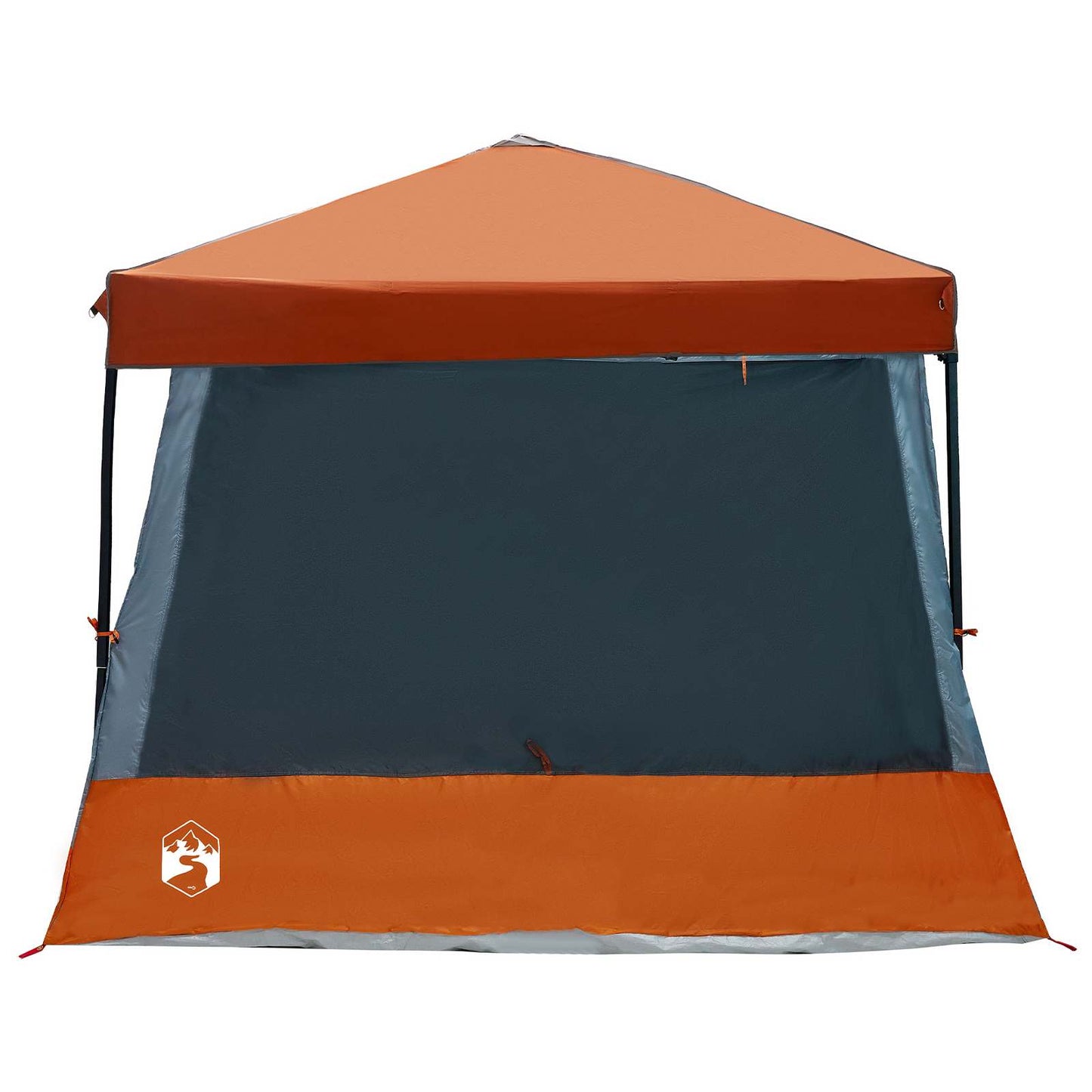 Camping Tent Set met dak 2 pcs Grijs en Oranje Taffeta en Stof