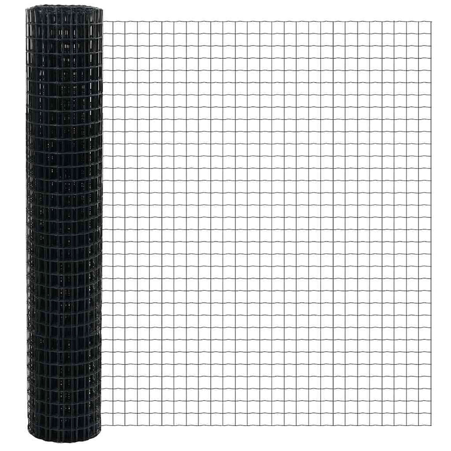 Euro Hek Grijs 1,6 x 10 m PVC-gecoat ijzer